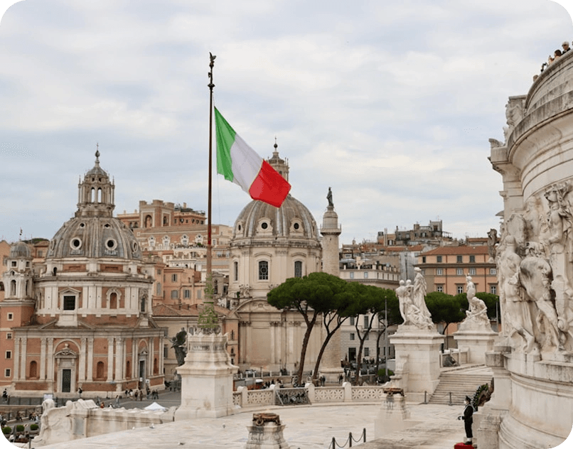 Scenic view of Italy work destination
