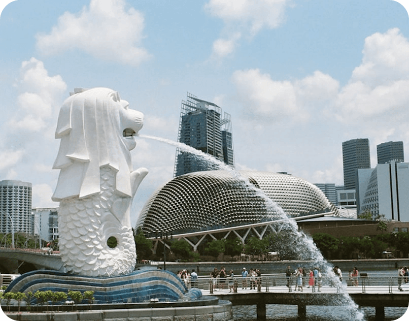 Scenic view of Singapore work destination